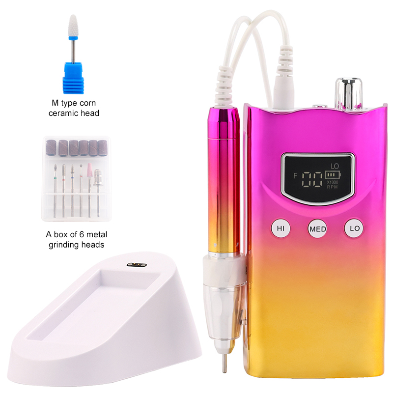 Hot Style Electric High Speed Rechargeable Nail Drill Machine With Nails Sander Machine Nail File Pedicure Tool