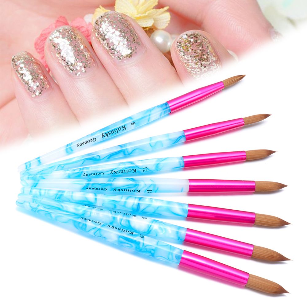 Wholesale Hot Style Fashion Sable Kolinsky DIY Carving UV Gel Builder Pen Manicure Acrylic Powder Tool Nail Art Painting Brush