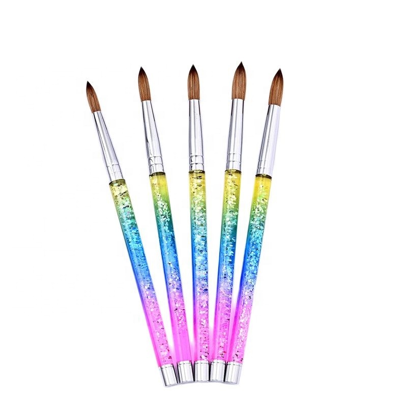 2024 New Trend Liquid Kolinsky UV Gel Nail Extension Acrylic Nail 3D Art Builder Petal Paint Brush Manicure Carving Drawing Pens