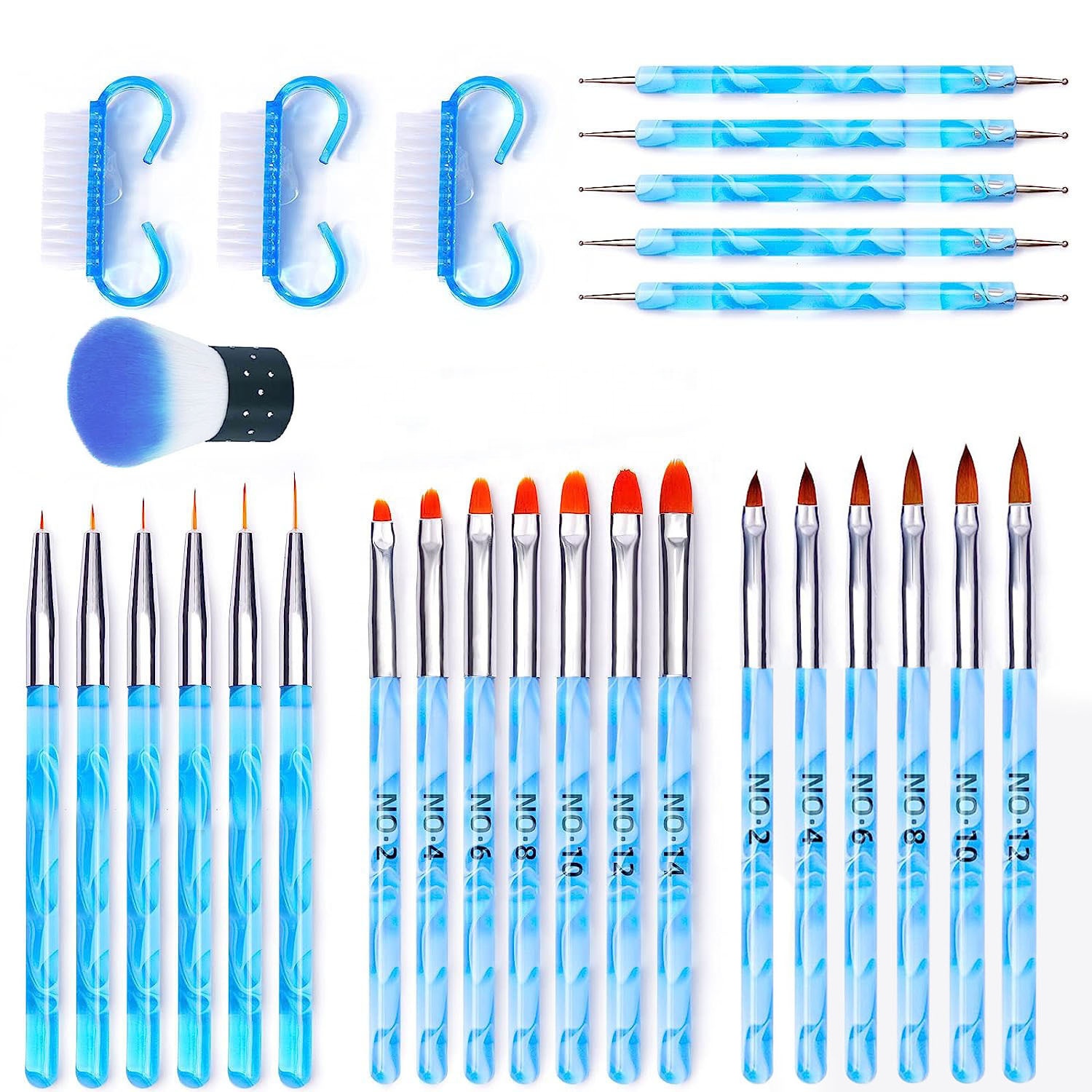 New Trend Gel Builder Nail Tools Manicure Brush Drawing Tools Crystal UV Gel Painting Nails Brush