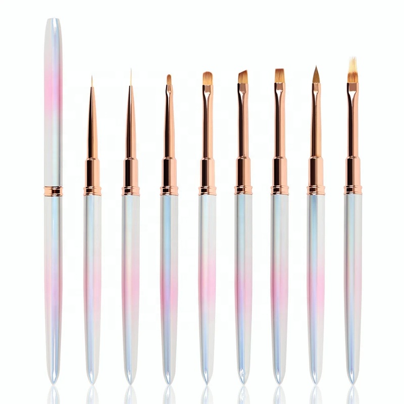 Hot Selling Quality Painting Drawing UV Gel Extension Pen Nail Polish Gradient Nail Art Brush For Manicure Salon Tool