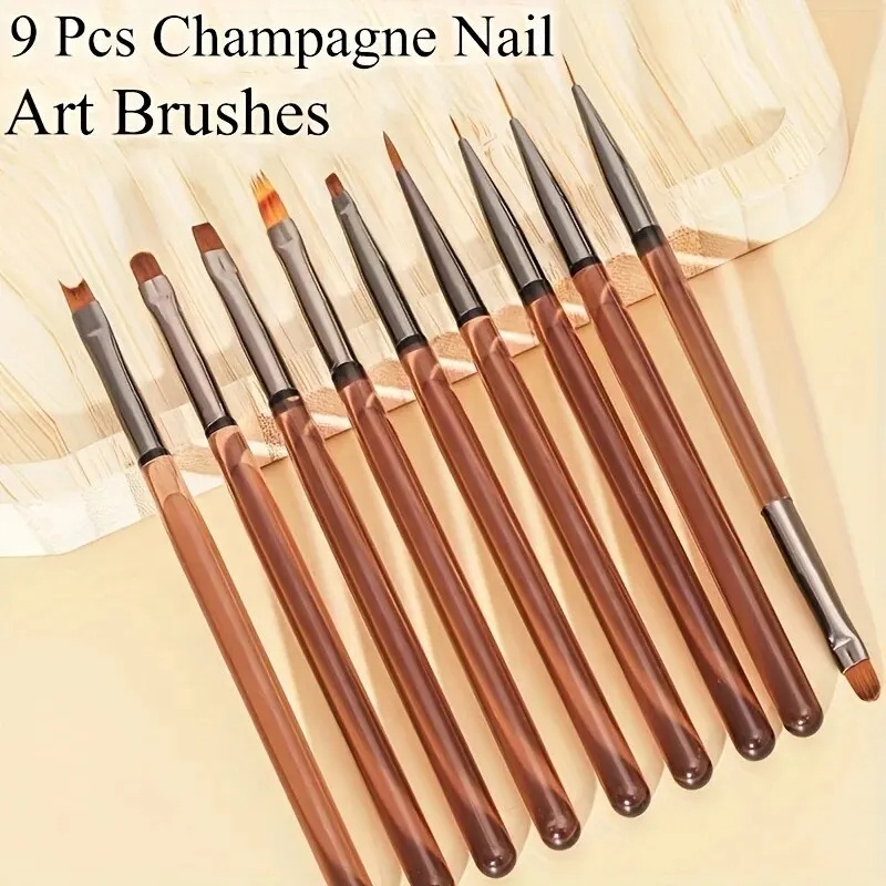 High Quality Wholesale Acrylic UV Gel Extension Drawing Carving Pen Nail Art Liner Stripe Pattern Painting Brush